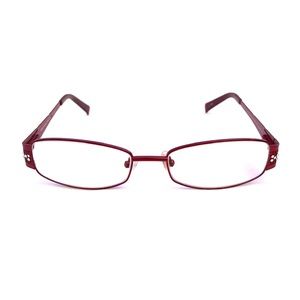 Jimmy Crystal New York Red with Swarovski Crystals Glamorous Eyeglasses